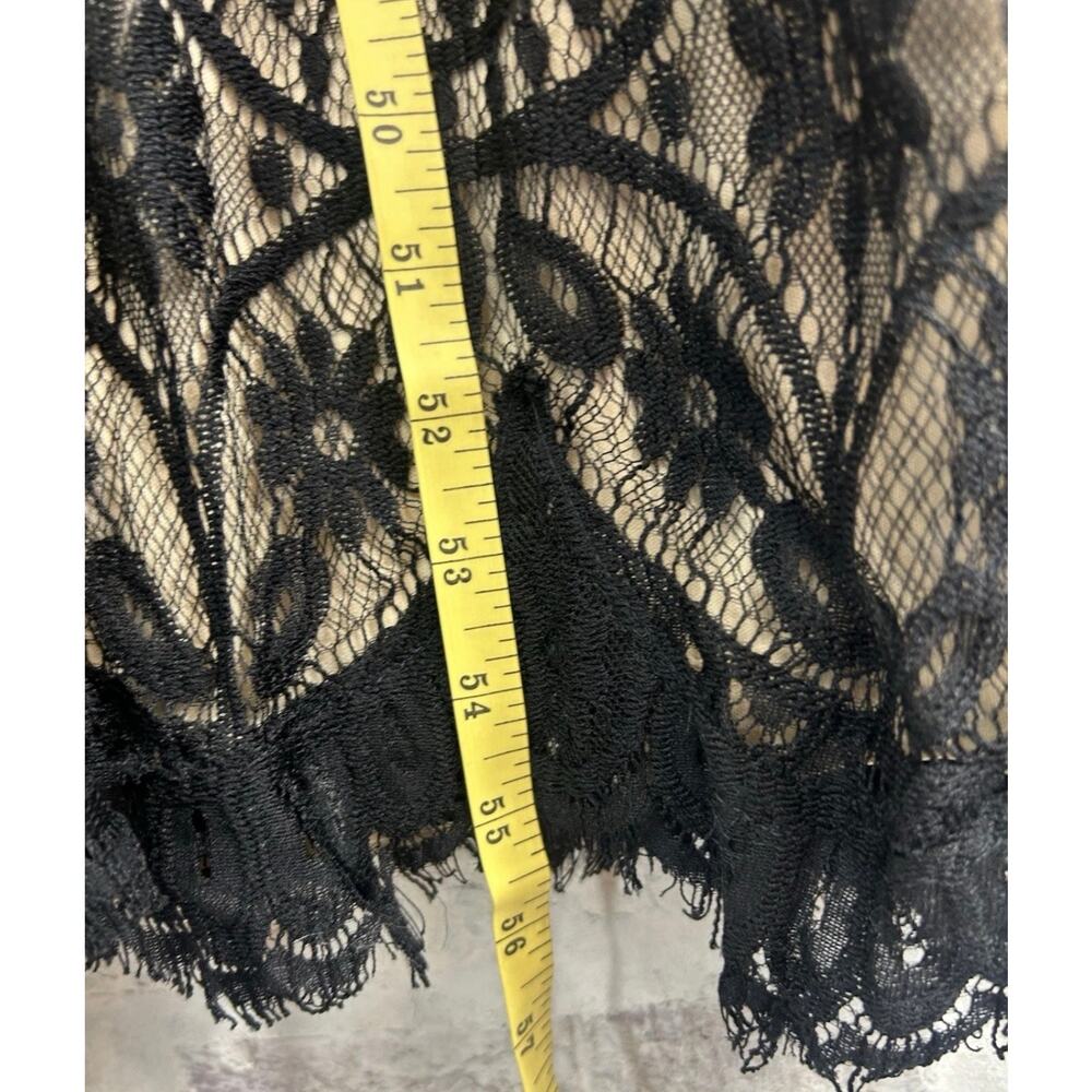 Vintage Dave & Johnny Black Lace Beaded Mermaid Maxi Gown Formal Prom Dress 1/2 - Picture 9 of 11